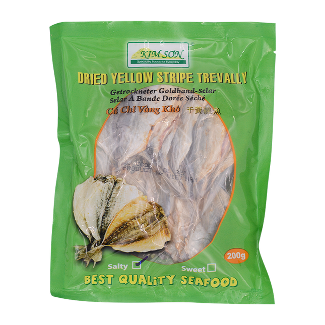 Kim Son Dried Yellow Stripe Trevally 200g (Case 50)