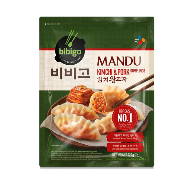 CJ BIBIGO Original Dumplings Kimchi & Pork 525g (Case 15)
