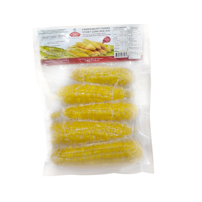 MADAME WONG Yellow Cooked Sticky Peeled Corn 500g (Case 30)
