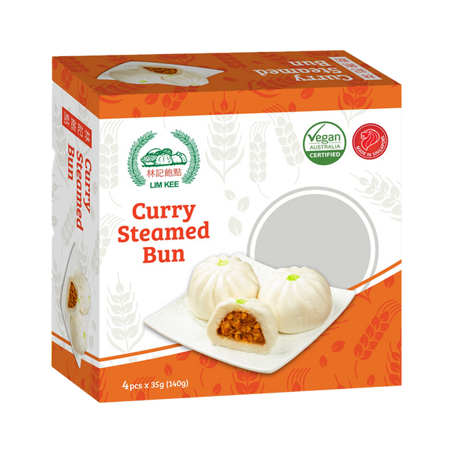 LIM KEE Veg Curry Steamed Buns (4pcs) 140g (Case 18)