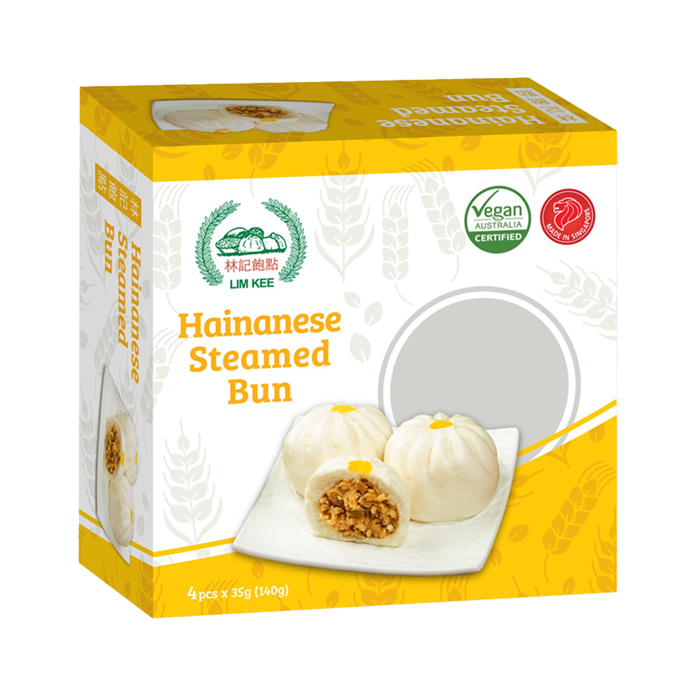 LIM KEE Veg Hainanese Steamed Buns (4pcs) 140g (Case 18)