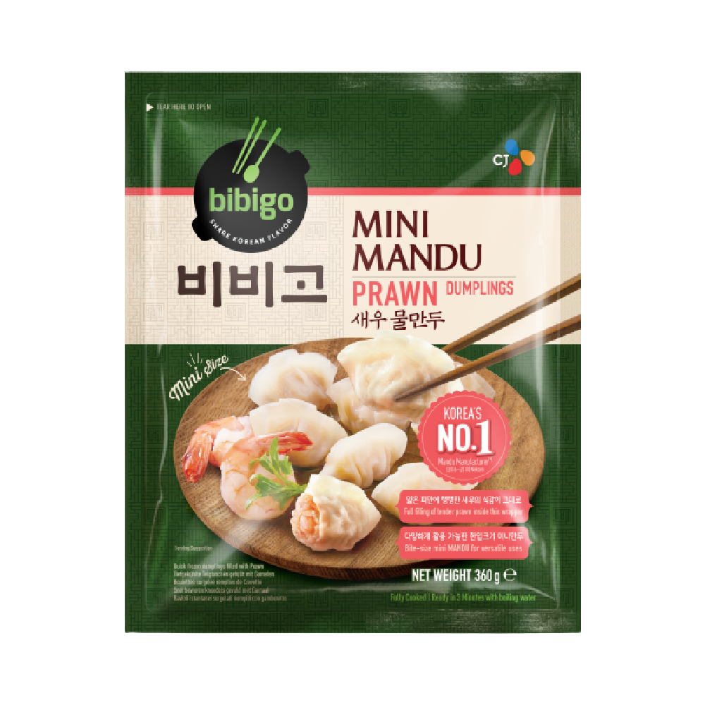 CJ BIBIGO Mini Mandu Prawn Dumplings 360g (Case 16)