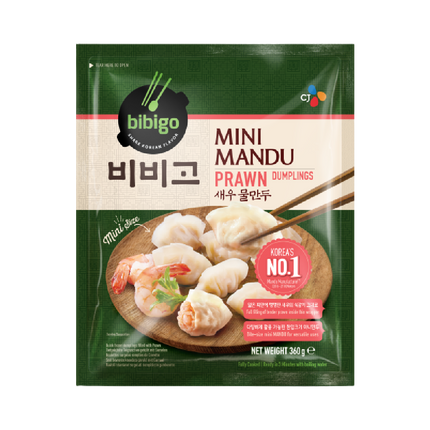 CJ BIBIGO Mini Mandu Prawn Dumplings 360g (Case 16)