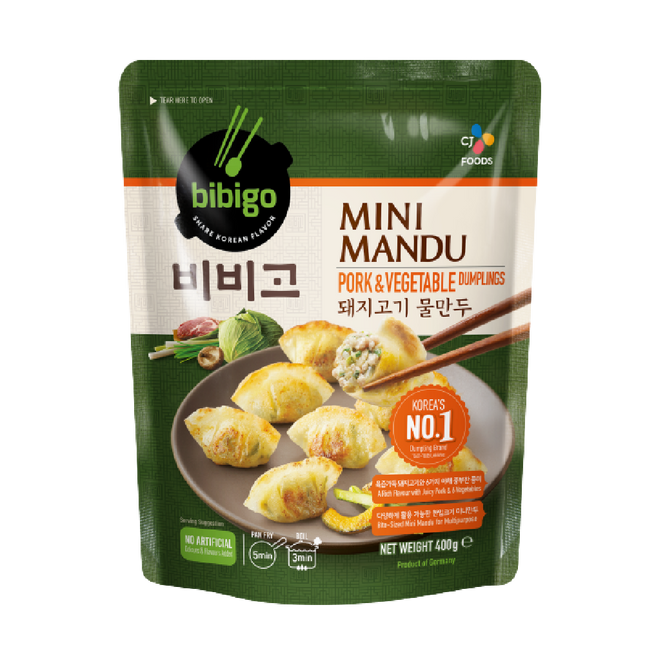 CJ BIBIGO Mini Mandu Pork & Vegetable Dumplings 400g (Case 16)