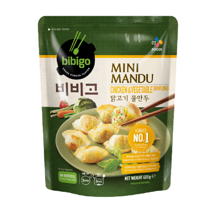 CJ BIBIGO Mini Mandu Chicken & Vegetable Dumplings 400g (Case 16)