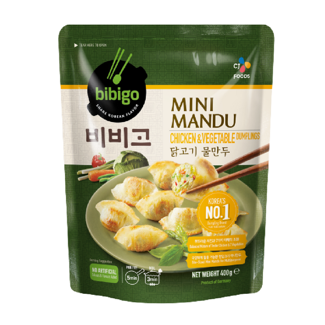 CJ BIBIGO Mini Mandu Chicken & Vegetable Dumplings 400g (Case 16)