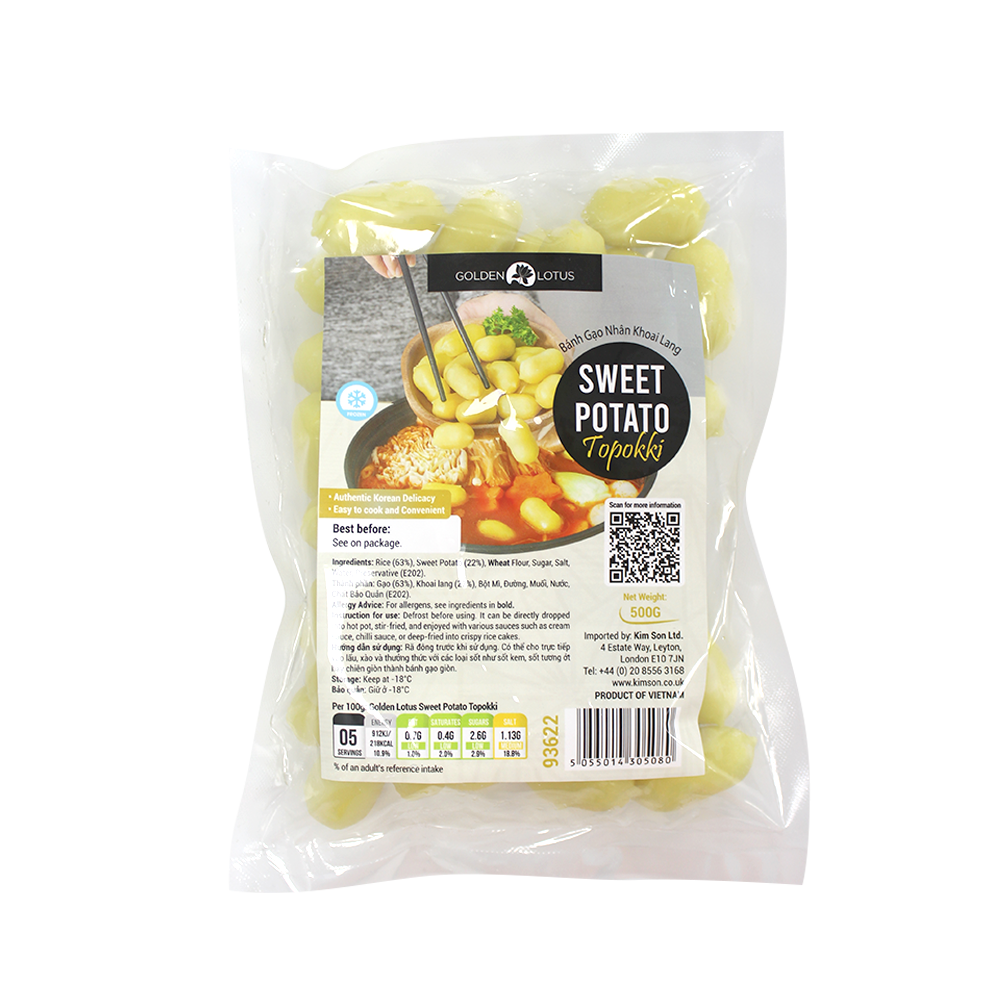 Golden Lotus Sweet Potato Topokki 500g (Case 20)