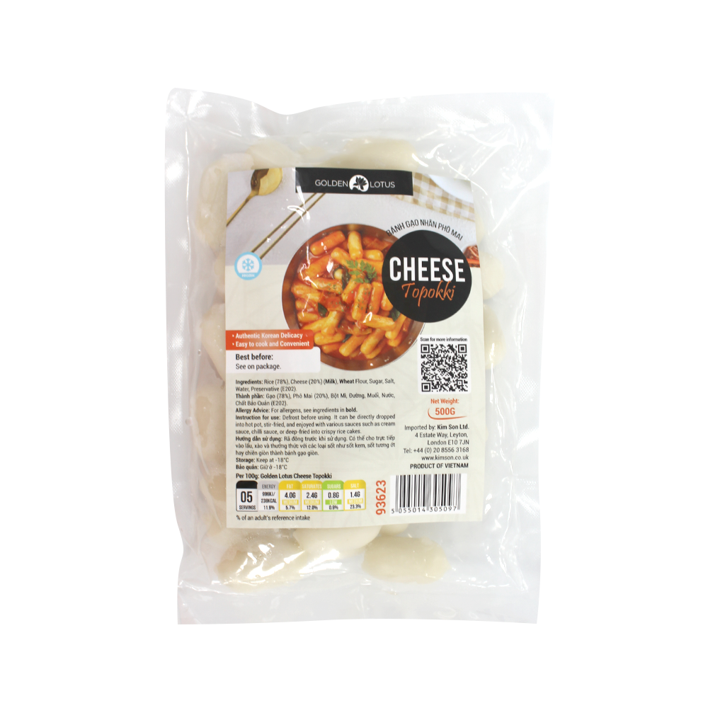 Golden Lotus Cheese Topokki 500g (Case 20)