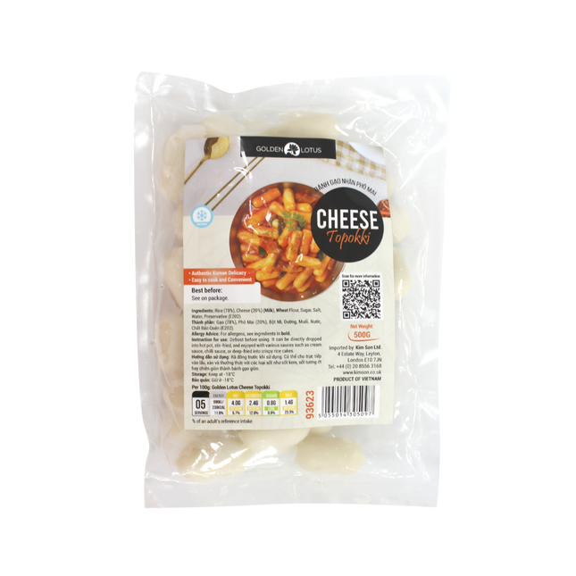 Golden Lotus Cheese Topokki 500g (Case 20)