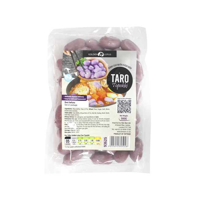 Golden Lotus Taro Topokki 500g (Case 20)