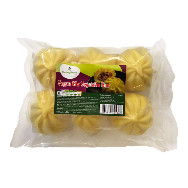 The Plantbase Store Vegan Mix Vegetable Buns 500g (Case 6)