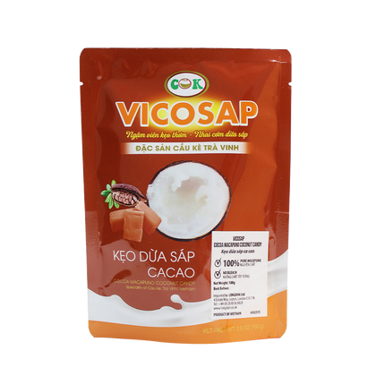 Vicosap Cocoa Macapuno Coconut Candy 100g (Case 30)