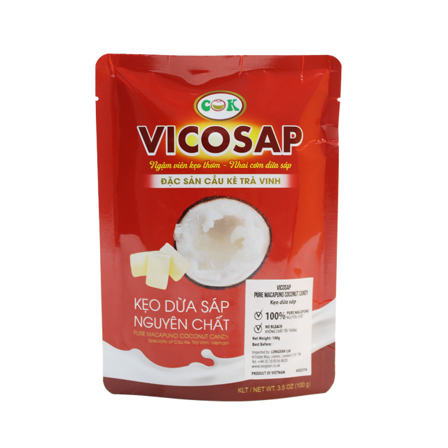 Vicosap Pure Macapuno Coconut Candy 100g (Case 30)