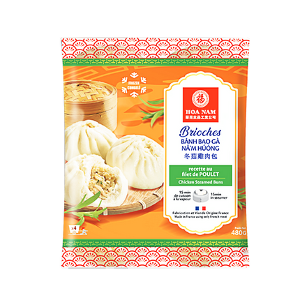 Hoa Nam Chicken & Mushroom Steamed Buns 480g (Case 24)