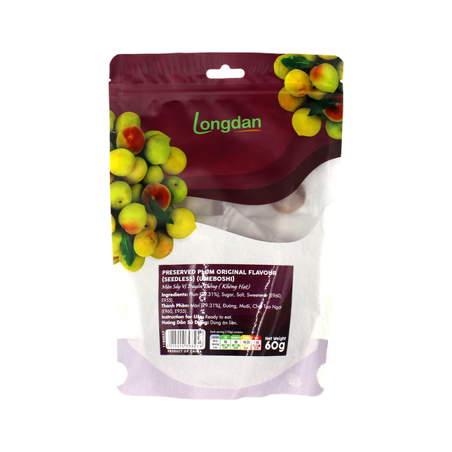 Longdan Preserved Plum Original flavour (seedless) 60g (Case 24)
