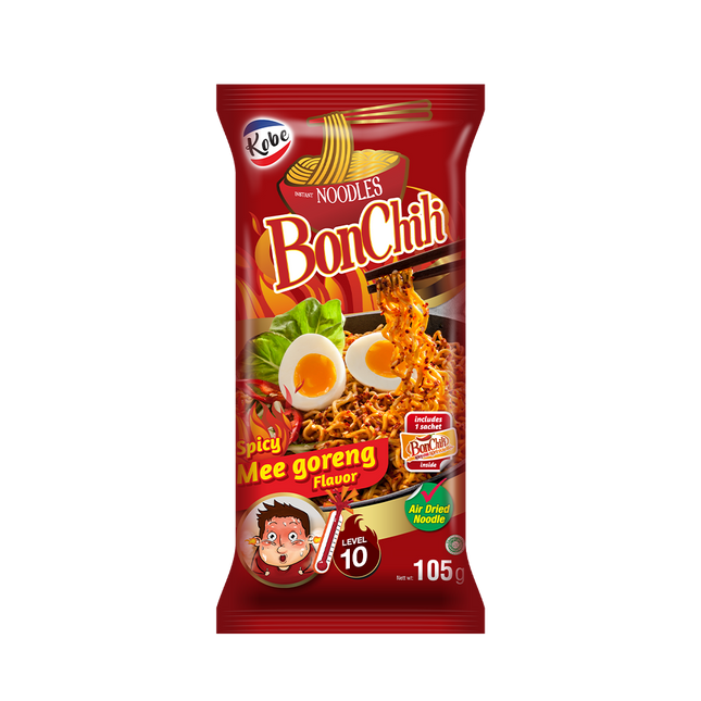 Kobe Mie Instant Noodle Bonchili Lv 10 105g (Case 24)