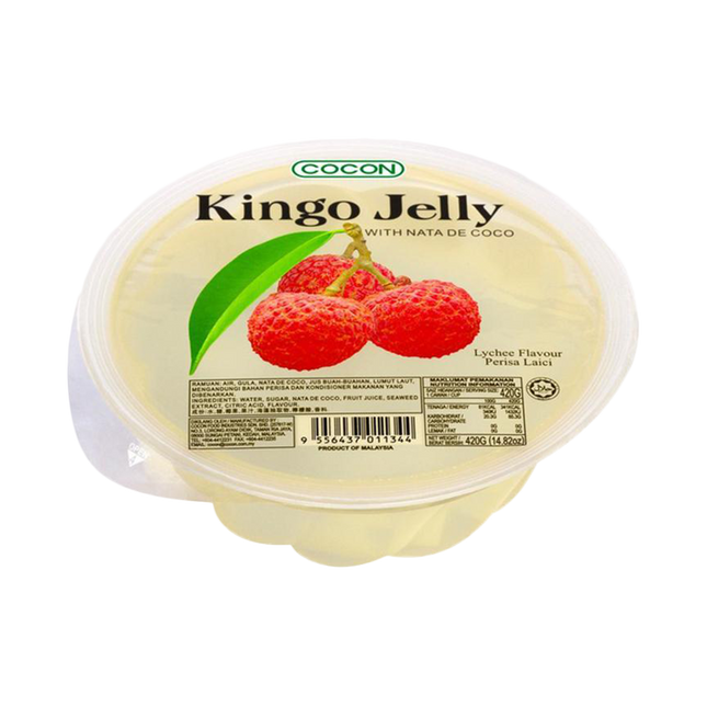 COCON Kingo Jelly Lychee With Nata De Coco 420g (Case 12)