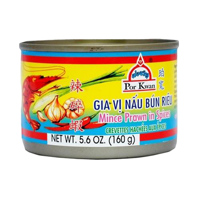 POR KWAN Minced Prawn In Spices (Tin) 160g (Case 48)
