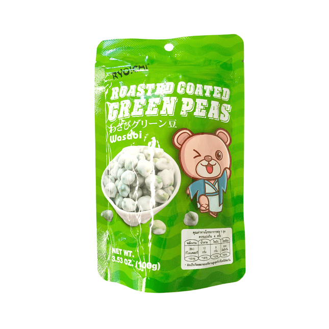 RYOICHI Roasted Coated Green Peas - Wasabi 100g (Case 32)