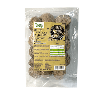 VEGAN VILLAGE Dried Shiitake Mushroom 100g (Case 30)