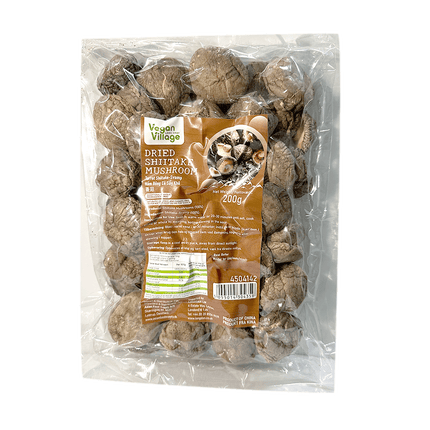 VEGAN VILLAGE Dried Shiitake Mushroom 200g (Case 30)