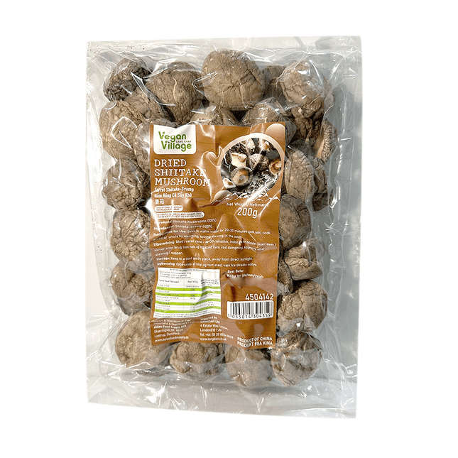 VEGAN VILLAGE Dried Shiitake Mushroom 200g (Case 30)